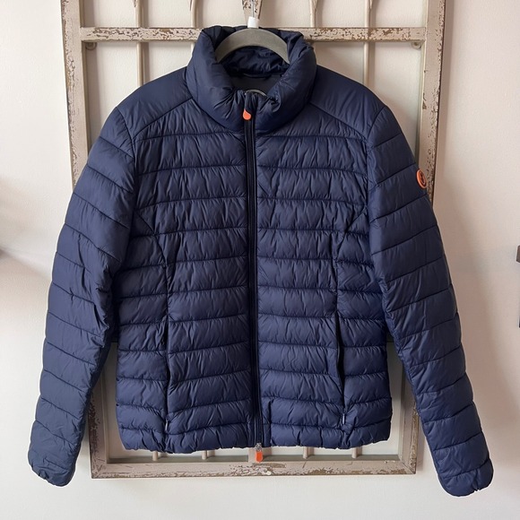 Save the Duck Carly Puffer Jacket in Navy Blue Size 3 M/L - Picture 4 of 11